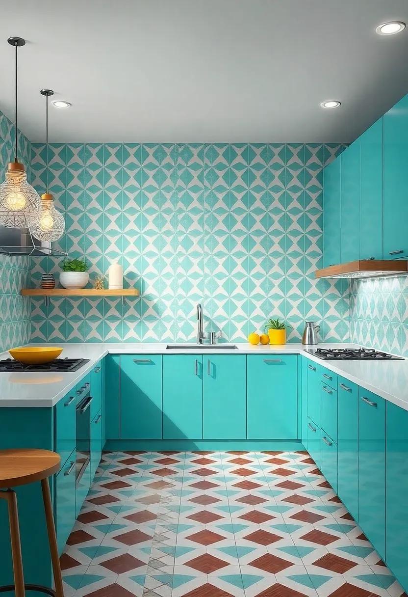 Geometric shapes Come Alive:​ Exploring Patterns in Mid-Century Kitchens