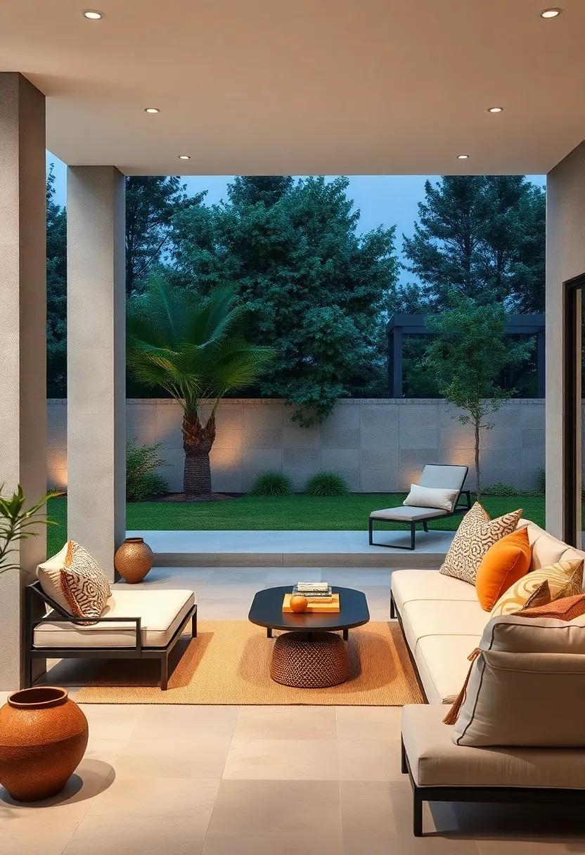 Quiet Corners: Cozy⁣ nooks furnished with sleek loungers and⁤ soft cushions, tucked away in the ​landscape for intimate outdoor moments
