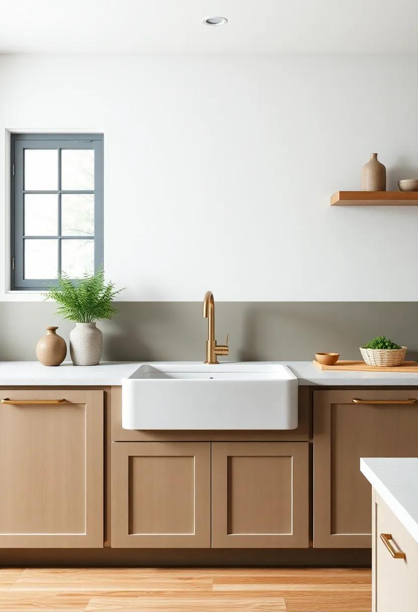 Eco-Friendly Design: Sustainable⁤ materials paired with a ⁣handcrafted farmhouse sink showcase an environmentally-conscious kitchen without sacrificing style