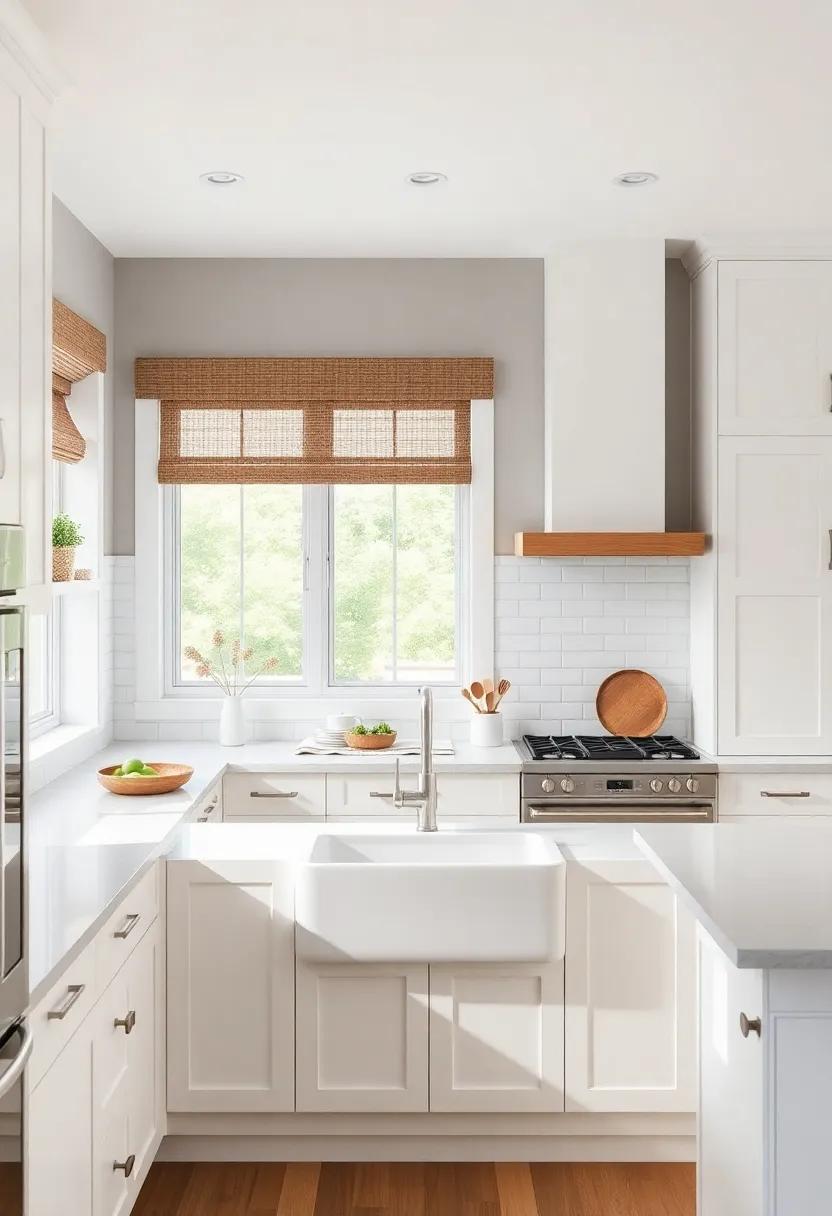 Creative Layout: A​ U-shaped kitchen design optimizes space and ‍features ‌a farmhouse sink that invites culinary​ creativity ​in a bustling household