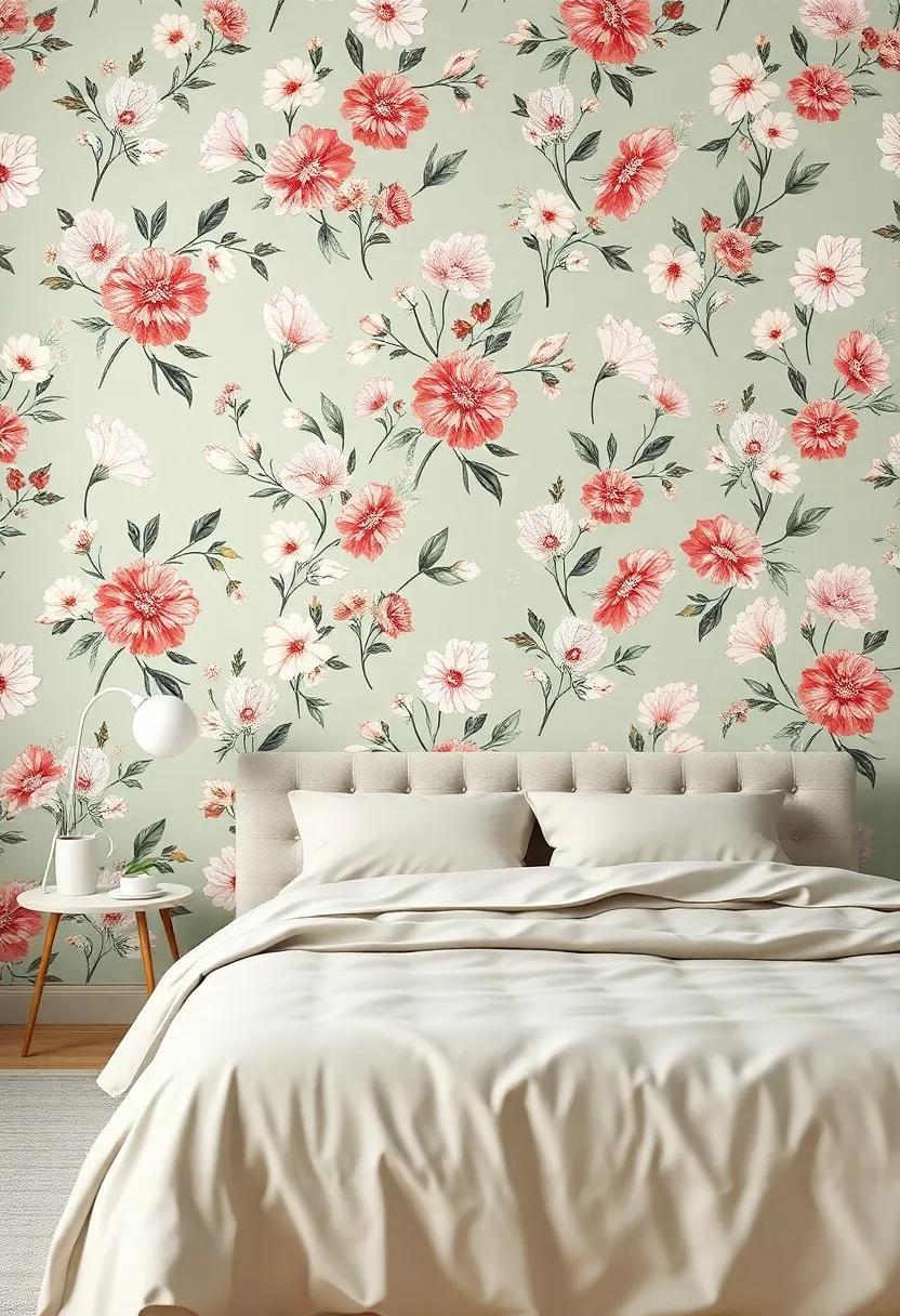 Balancing Vintage Charm and⁣ Modern⁢ Flair With Floral ⁣Wallpaper Selection