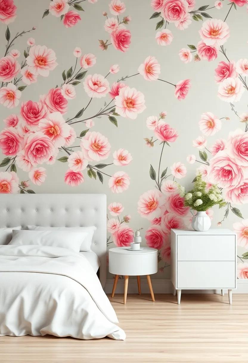 Creating a romantic Atmosphere With Pastel Floral Wallpapers ⁣for Cozy Bedrooms