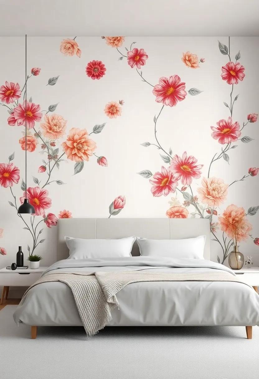 Innovative Ways to​ Implement⁢ Accent‌ Walls Featuring Floral wallpaper in Bedrooms