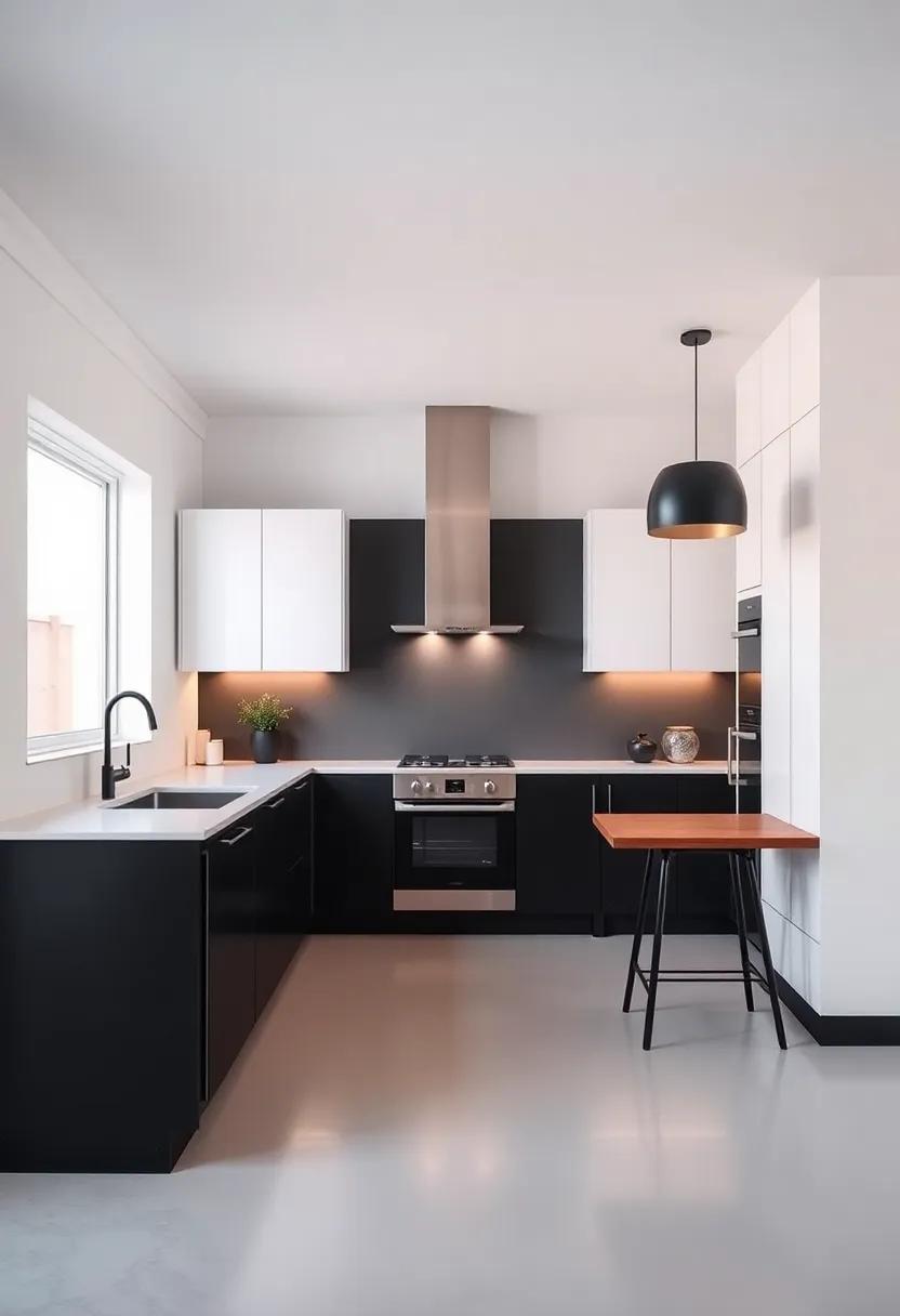 Bold black Accents: Adding Depth and‍ elegance to Modern Kitchen Designs