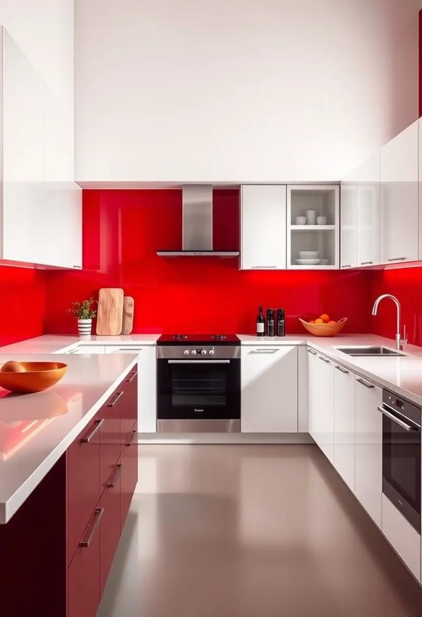 Fiery Reds: Energizing Your Kitchen with Passion and dynamic Flair