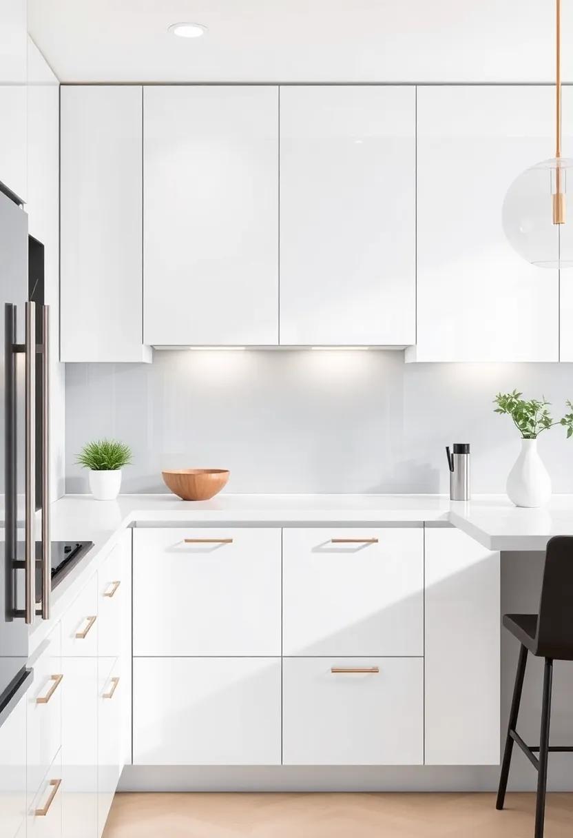 High-Gloss Finishes: ‌Achieve ⁣a modern glam aesthetic ⁤with high-gloss ‍cabinet finishes ⁣that reflect light and‍ create a polished⁤ atmosphere