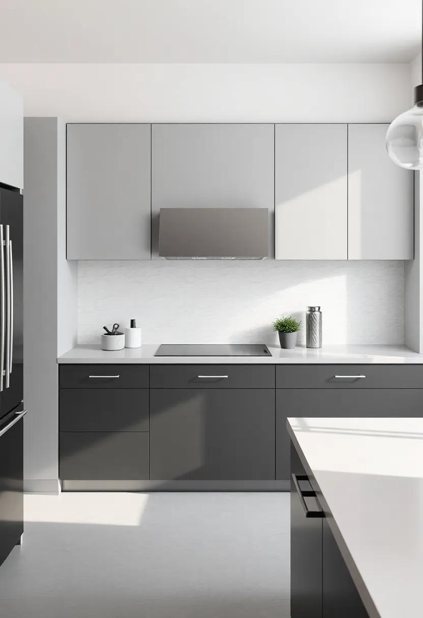 Monochromatic Magic: Keep ⁤it⁣ chic ⁢and seamless with a monochromatic color scheme throughout your cabinets, countertops, and ⁣walls for a cohesive look