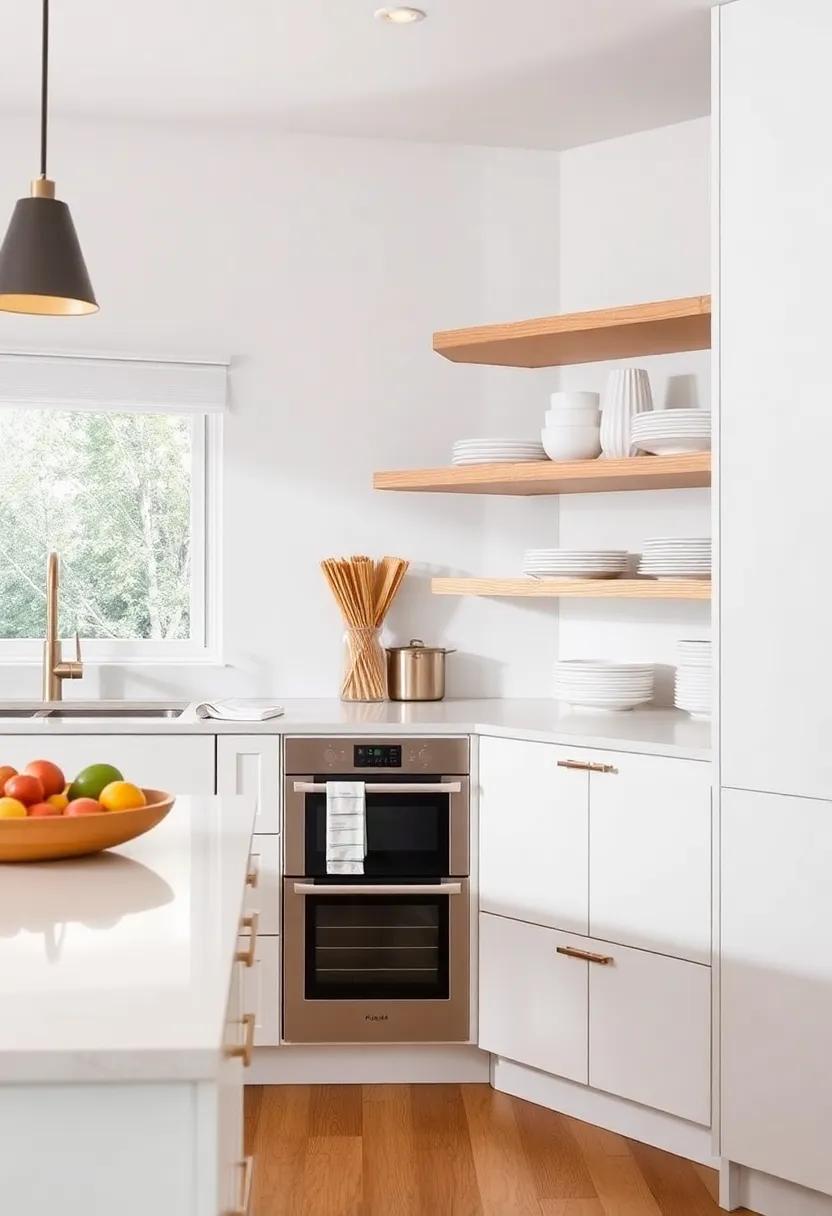 Open‌ Shelving Charm:​ Opt for ⁤open shelves paired with closed cabinets to showcase your favorite dishware while keeping‌ the space organized⁣ and airy