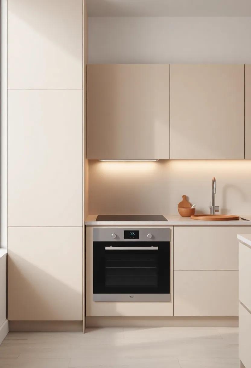 Sleek Minimalism: embrace​ the beauty of simplicity with ‍flat-panel ‌cabinets in a soothing, muted color‍ palette ⁣that creates a​ tranquil cooking environment