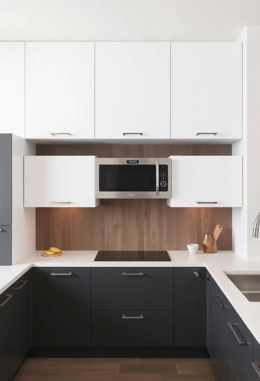 Split-Level Cabinets: Utilize​ cabinets at varying heights ​to add⁢ visual ⁤interest and⁣ storage flexibility, perfect​ for ⁢small spaces with big personality