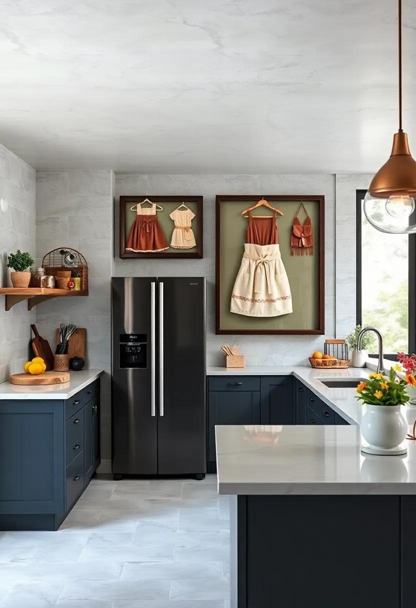 Framed Vintage Aprons: Showcase vintage aprons in ⁣shadow boxes,blending nostalgia ​with creativity while adding a unique charm‌ to your⁢ kitchen space