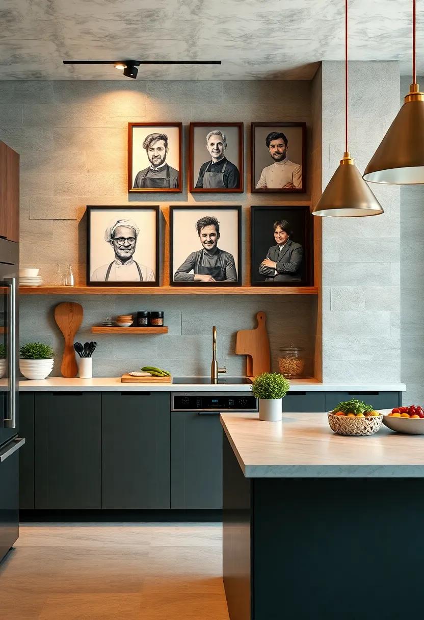 Chef’s Portraits: Create⁢ a collection of framed portraits of famous chefs or culinary icons as an inspirational display that embodies‌ passion and ‍creativity in cooking