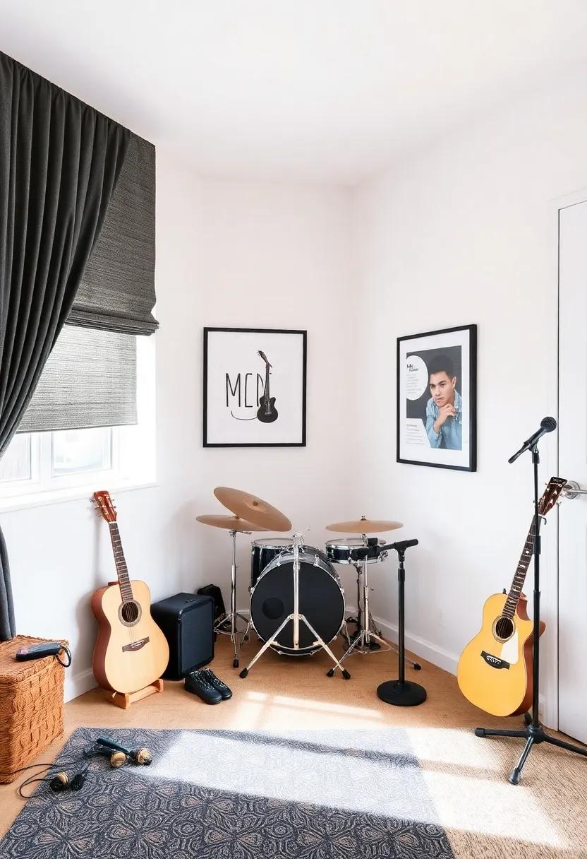 Live Music Space: ⁤Dedicate a corner for live jamming sessions,complete with seating,music stands,and a few rehearsal instruments