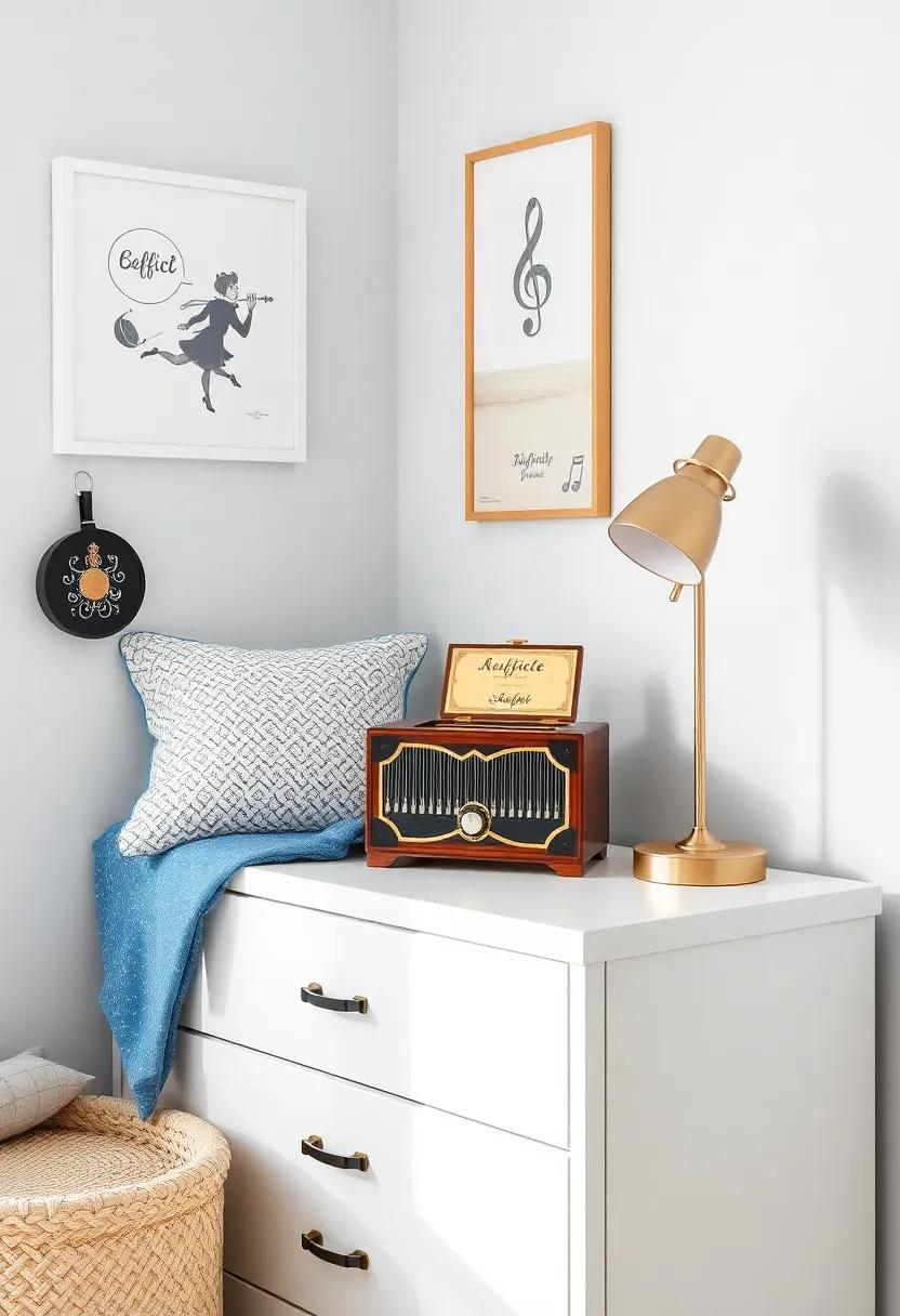 Music Box Styling: Incorporate a vintage‍ or modern music box on a dresser as a charming decor piece that plays soft tunes