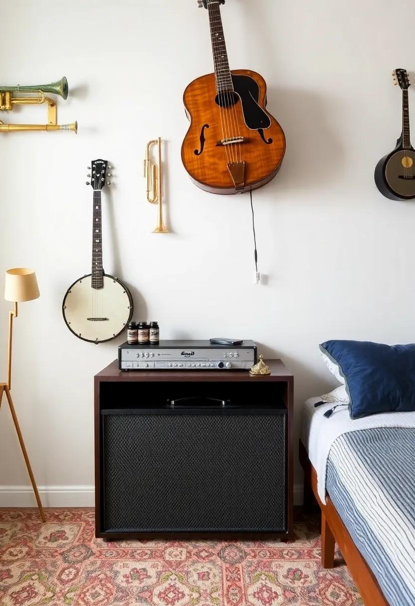 Musical Instruments as Decor: Hang instruments ⁣like a banjo or trumpet on the walls as both art and conversation‌ starters