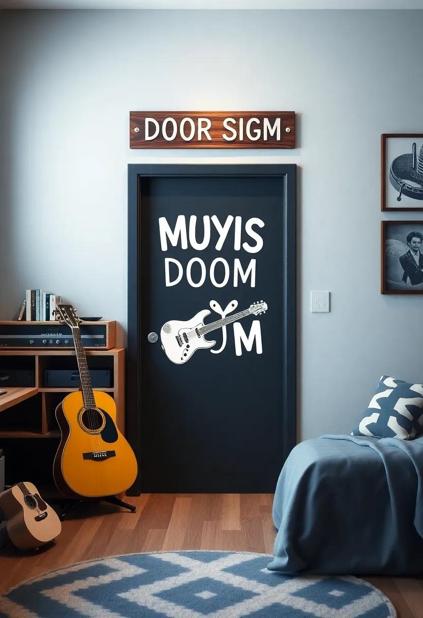 Personalized​ Door Sign: Create a​ custom⁤ door sign that⁤ reflects your child's music personality and ​favorite genre