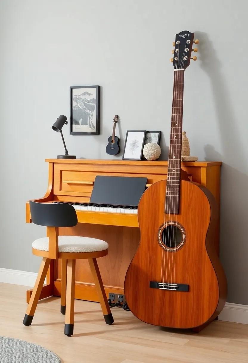 Recycled Instrument Furniture: Upcycle old instruments into furniture pieces, like using a piano as a desk or ‍a guitar case as a storage box