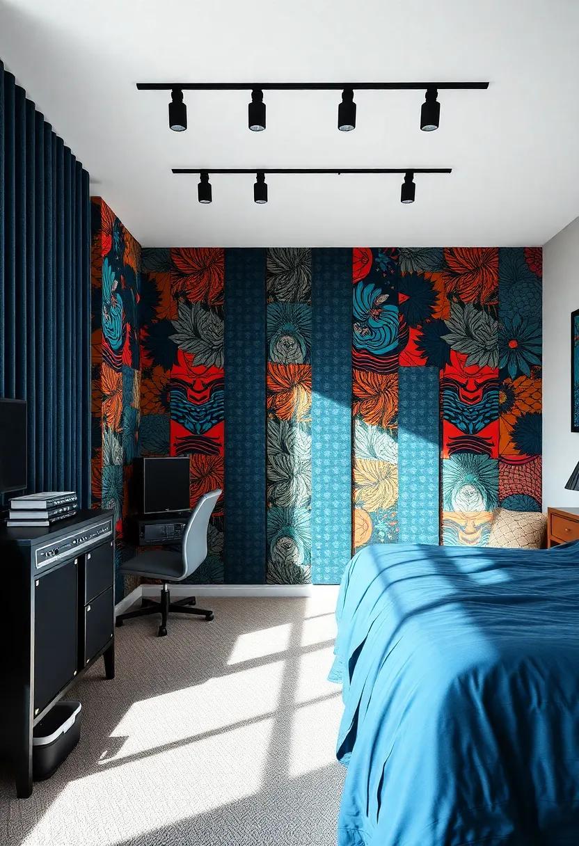 Soundproofing Panels: Incorporate artistic soundproofing panels with colorful fabric to decorate while minimizing noise