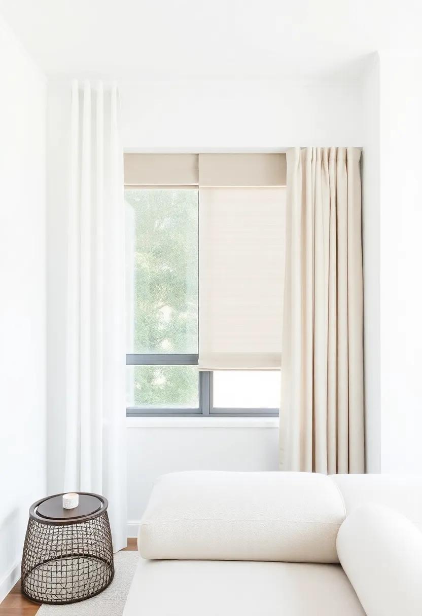 Understated⁤ Window Treatments: Select simple yet elegant curtains or blinds that filter natural ‌light without becoming a distraction