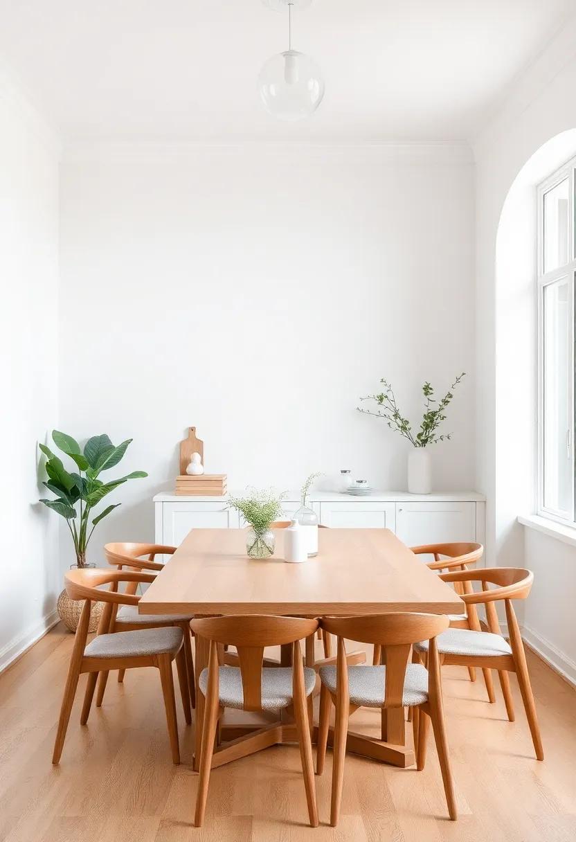 Crisp White and Natural ⁢Wood:⁢ Achieve a fresh and ‌timeless look with crisp white walls ​contrasted by natural wood ​elements in ​furniture and decor