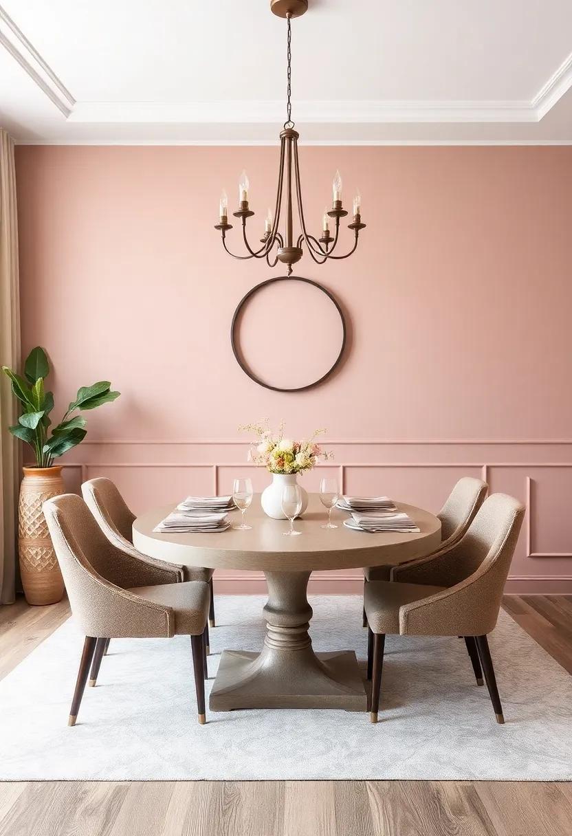 Dusty ‍Rose and Taupe: Introduce a hint⁤ of elegance with dusty rose hues paired with taupe, perfect for creating a romantic yet timeless dining setting