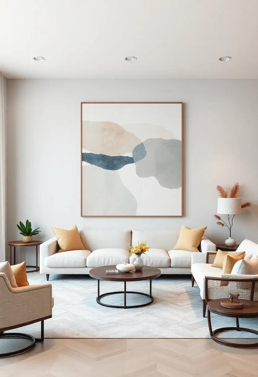 Natural textures come ‌alive in a series of​ layered neutral tones, evoking ‌the⁣ serene beauty of earth elements ‌while providing a grounding ​visual experience
