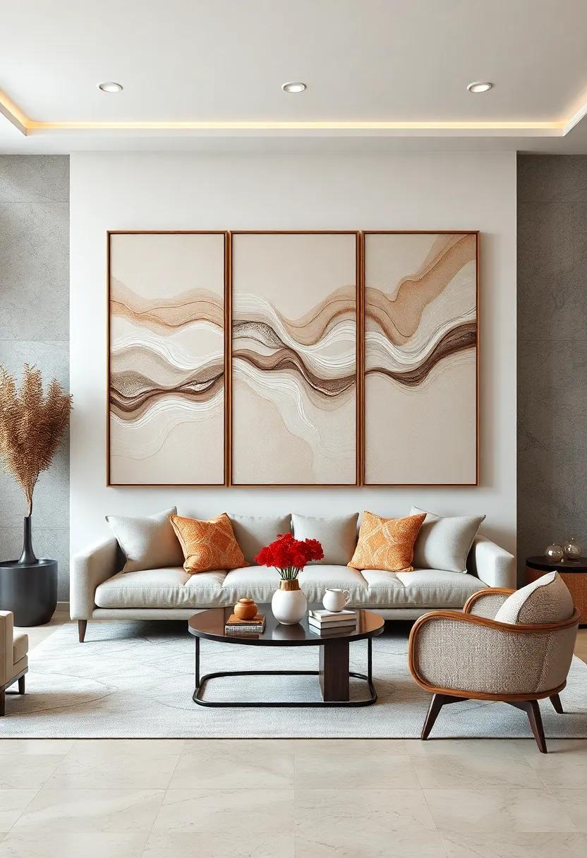 The dynamic waves of beige‌ and​ cream entice the eye, creating a compelling ‌focal point that draws attention without overwhelming the ⁤senses