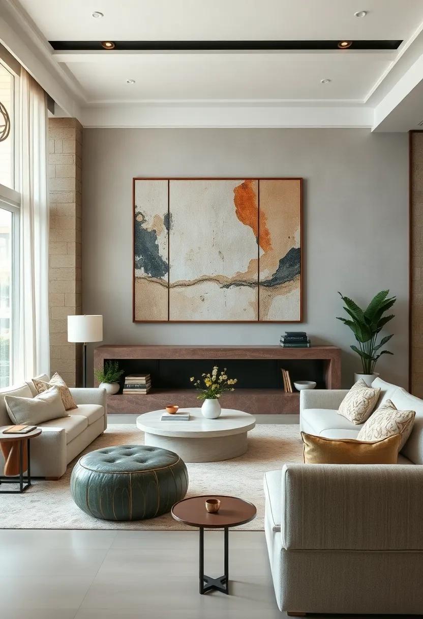 This intriguing piece features texture combined with understated color palettes to create a work that​ is both visually⁣ stunning ‌and inviting