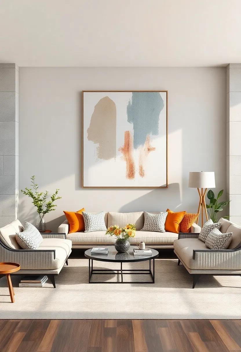 Infused with a ⁢minimalist charm,⁤ this ‍piece features bold strokes in muted copper tones that reflect light beautifully, enhancing⁣ any chic setting