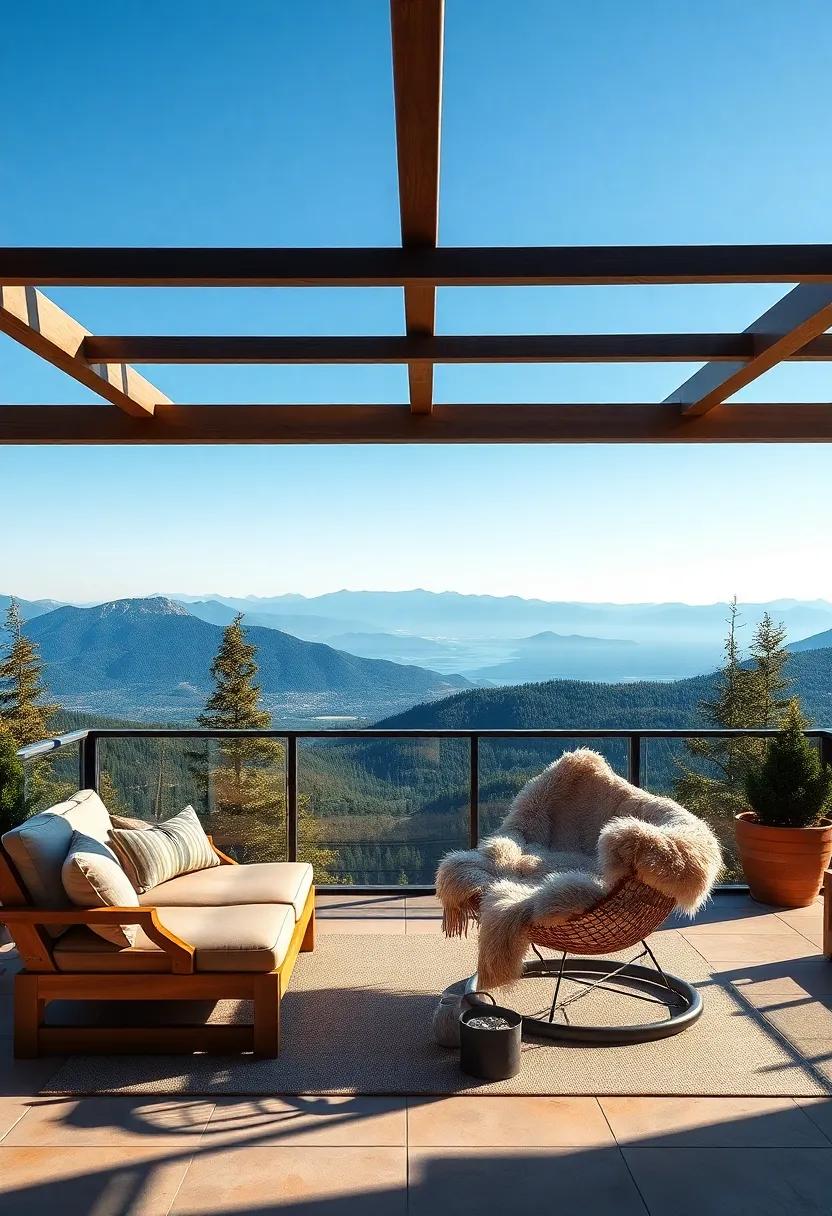 mountain Retreat: Picture a cozy patio overlooking the mountains,complete with‍ a faux-fur ⁤hammock chair ⁣for⁢ curling up and enjoying the breathtaking ⁤views