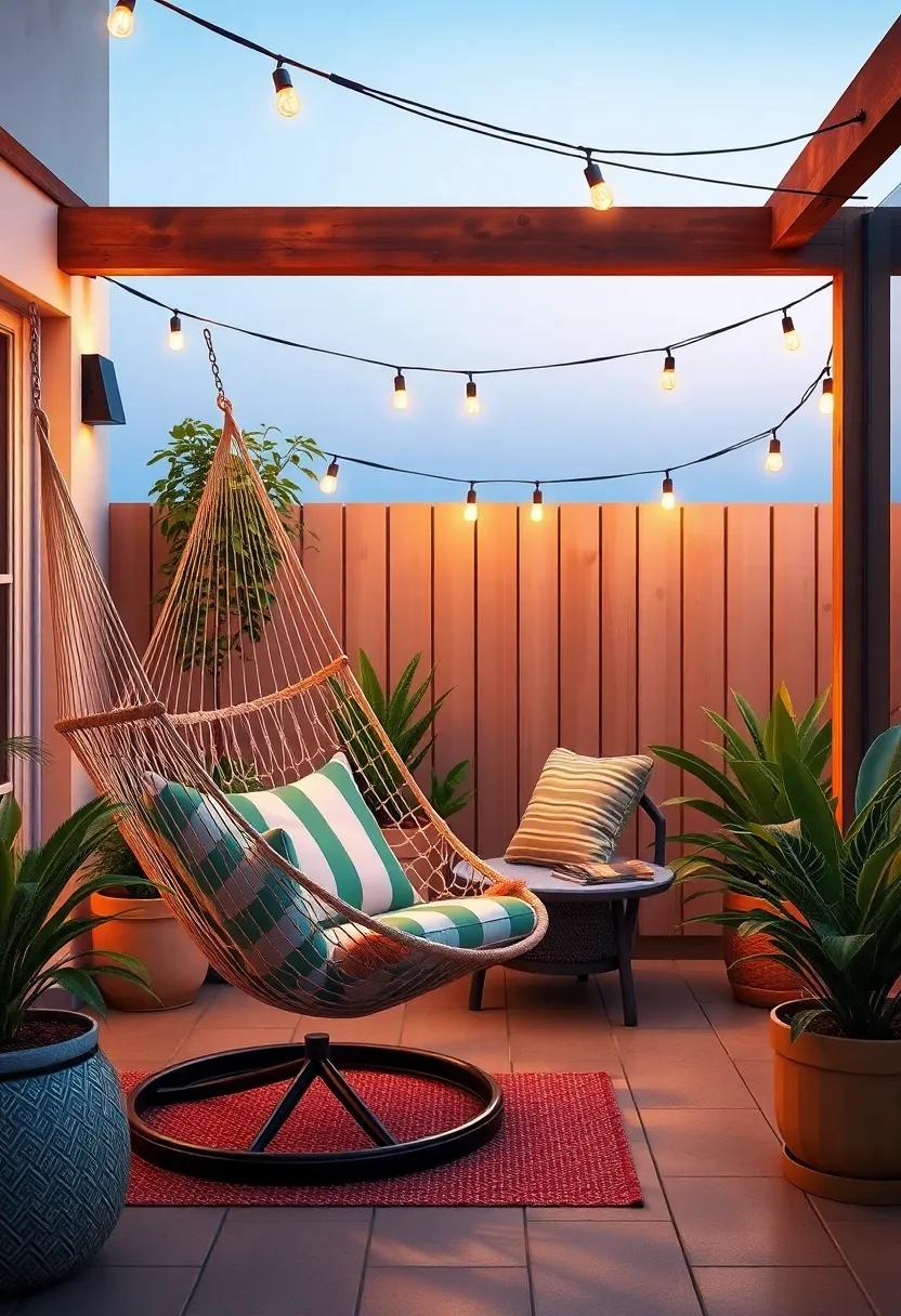Retro Revival: Embrace nostalgia⁤ with a ⁣funky patio featuring a vintage-style hammock chair,ideal for lounging with jazz music on warm summer nights