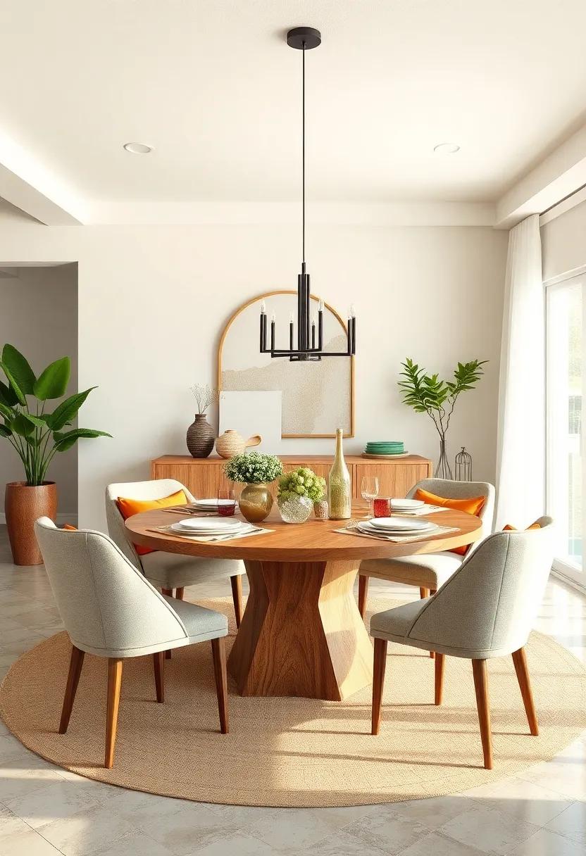 Rustic ⁤Charm: Explore the beauty‍ of weathered wood ‌accents paired with soft ⁢textiles to ‍infuse your dining space with warmth⁣ and charm