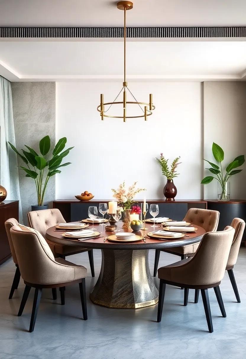 Luxe Accents:‍ Understand how to incorporate gold or brass elements, from cutlery to decorative accents,‌ to add a touch⁤ of luxury‍ to​ your dining‌ space