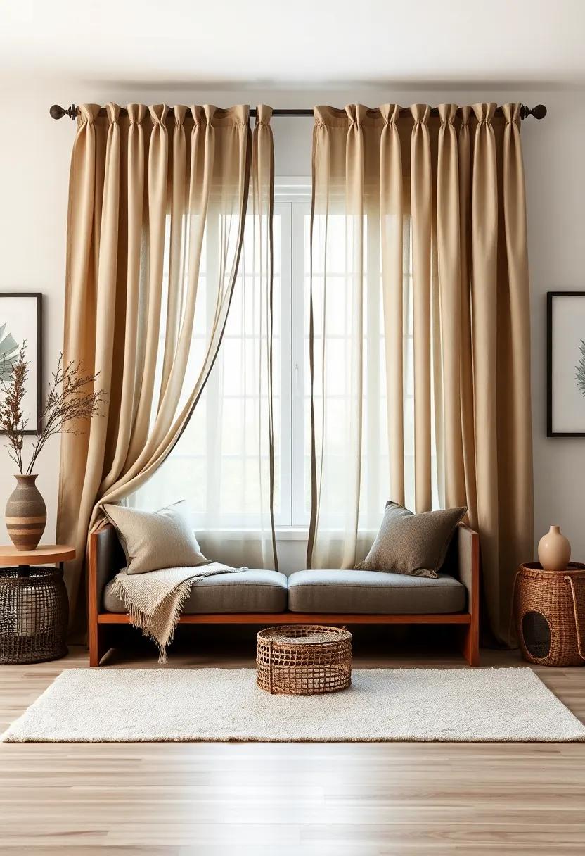 Layered ⁤Curtains: Use‍ sheer layers paired ⁣with heavier drapes for window treatments that provide privacy while maintaining a light feel