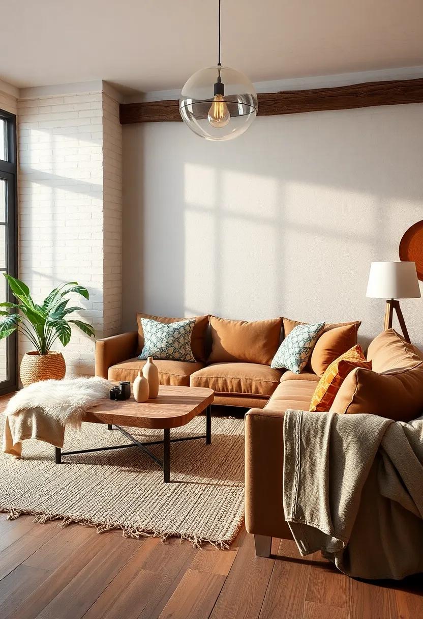 Mix​ Textures:⁢ Play ⁣with a variety ⁣of fabrics like burlap, leather, and soft⁣ wool to add depth ⁤and warmth to your​ living space