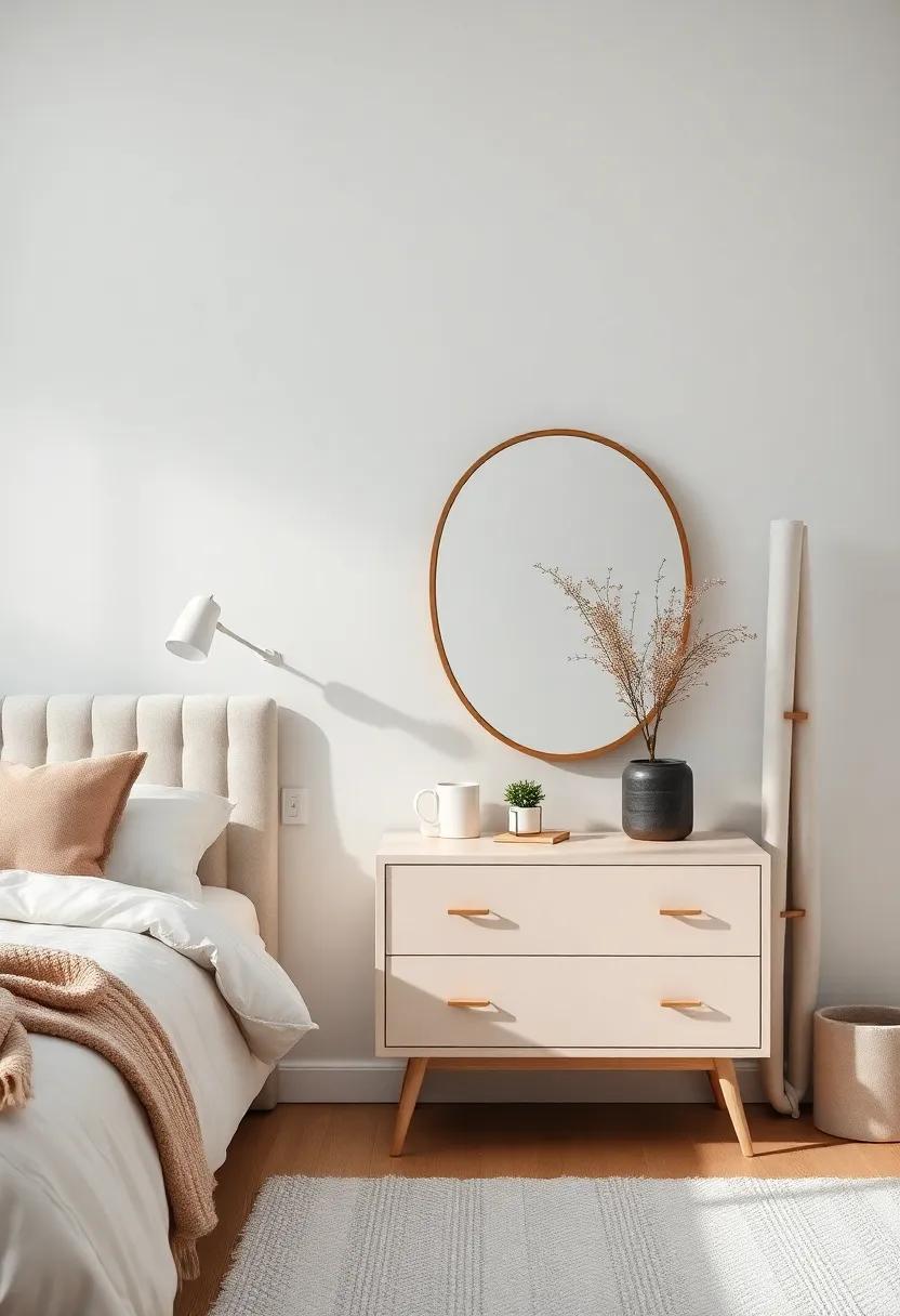 Bedside Vanities:‍ Find out how a ‍compact vanity or ‍styled dresser can double as a functional ⁤bedside table for makeup⁤ or⁤ personal items