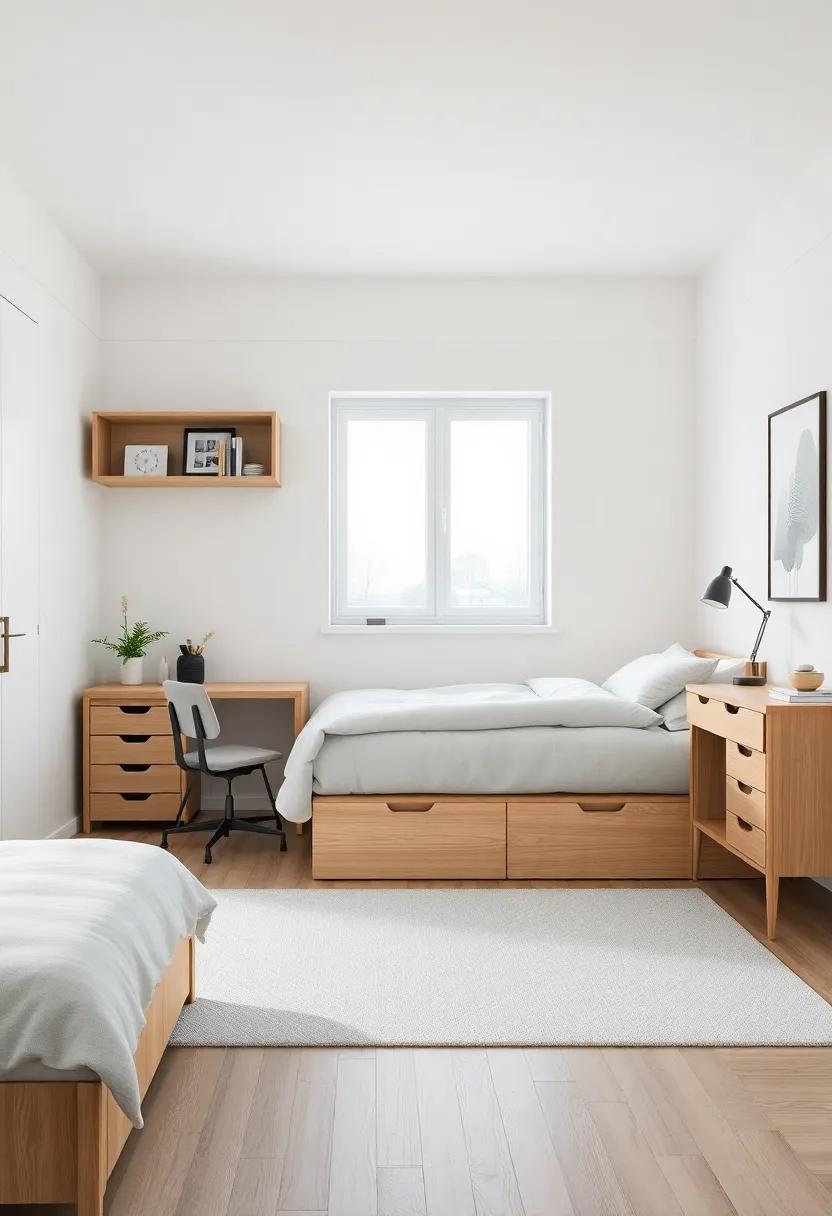 Multifunctional Furniture: ⁣Get inspired ⁤by⁢ innovative storage solutions, such as beds ‌with built-in drawers or desks that double as nightstands