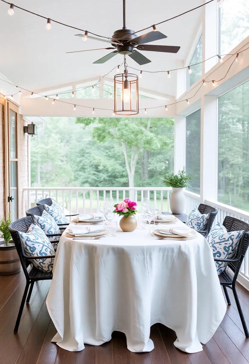 Choose‌ outdoor-friendly textiles for ​tablecloths and napkins ⁤that ⁢are both stylish⁣ and easy to‌ clean