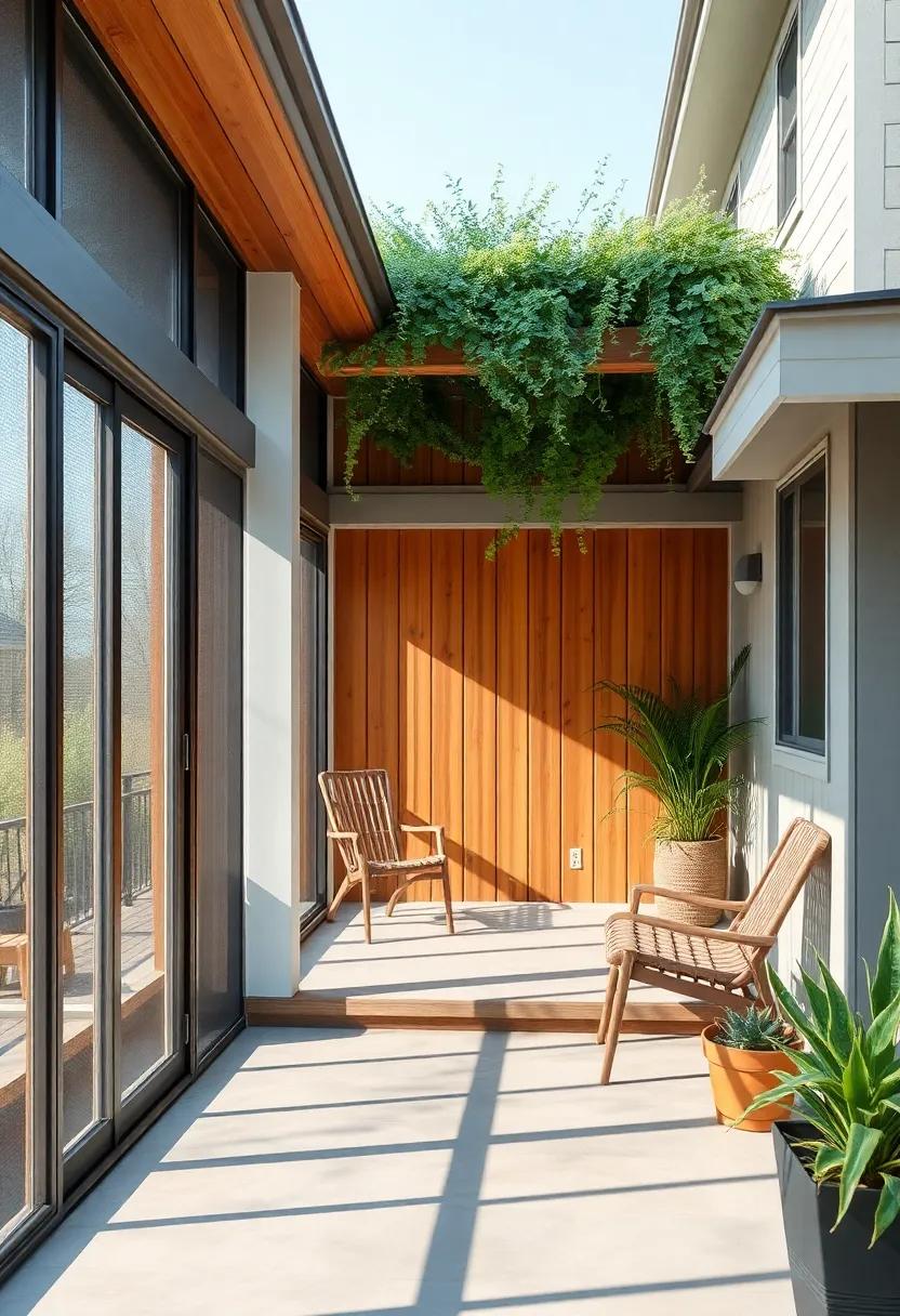 Green Roofs: If applicable, install a ⁤green ‌roof for your porch to ⁤help with insulation, stormwater management, and⁣ biodiversity