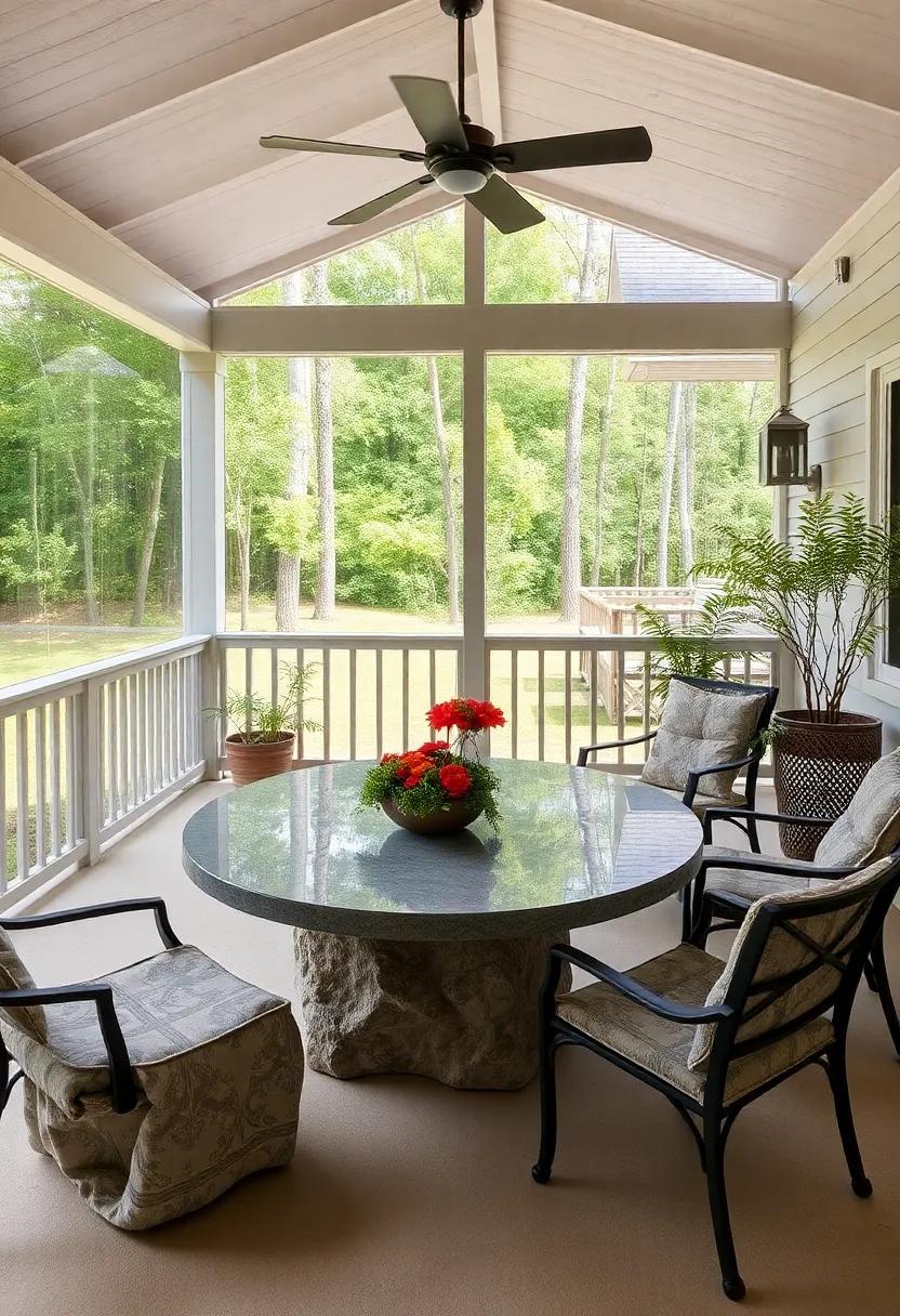Natural stone Tables: Create a stunning‌ centerpiece with a table made from locally sourced natural‍ stone ‍for durability and beauty