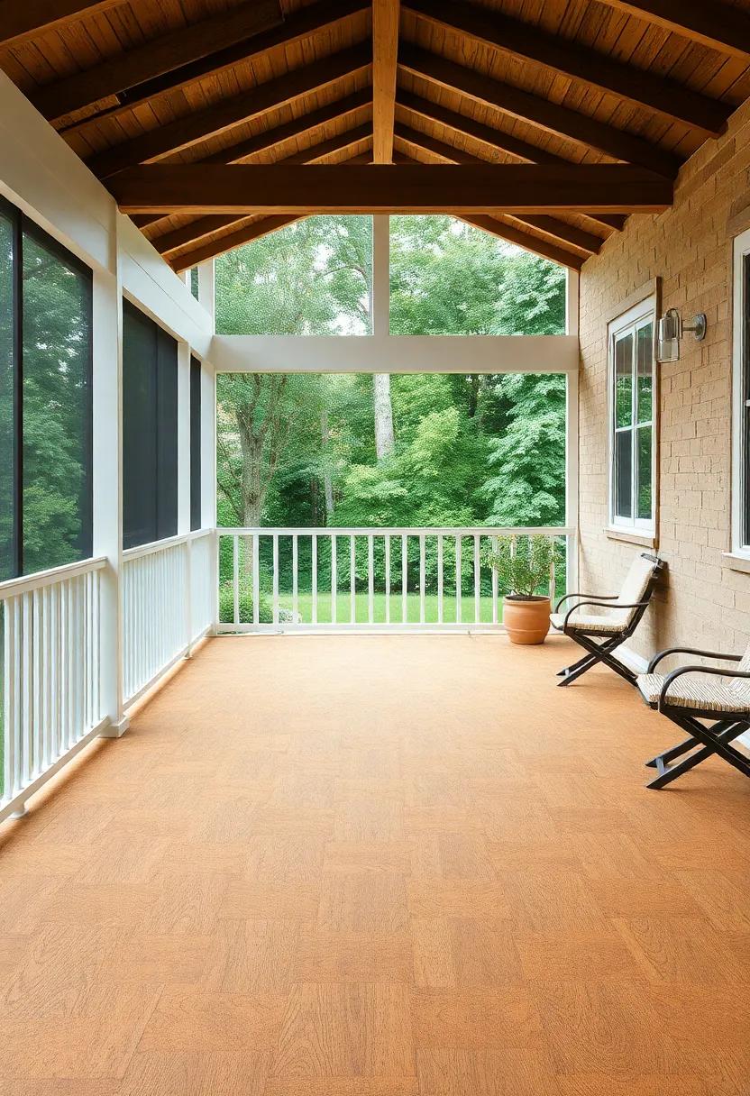Cork Flooring: Opt for natural⁤ cork⁣ for ⁢a soft,⁤ cushioned finish that‌ is also eco-friendly ⁣and⁤ water-resistant