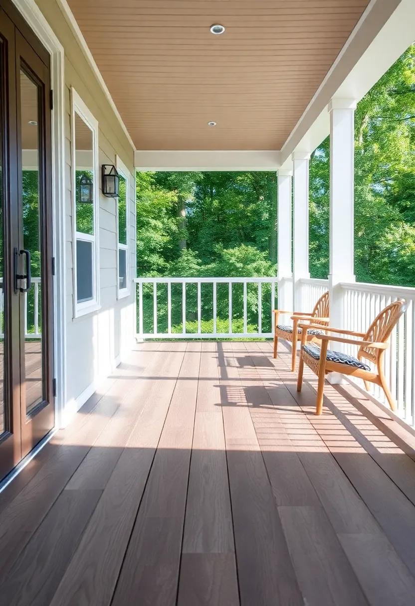 Composite Decking with Grain​ Patterns: Choose composite materials that mimic real wood grains for durability and‌ a‍ polished ‍aesthetic