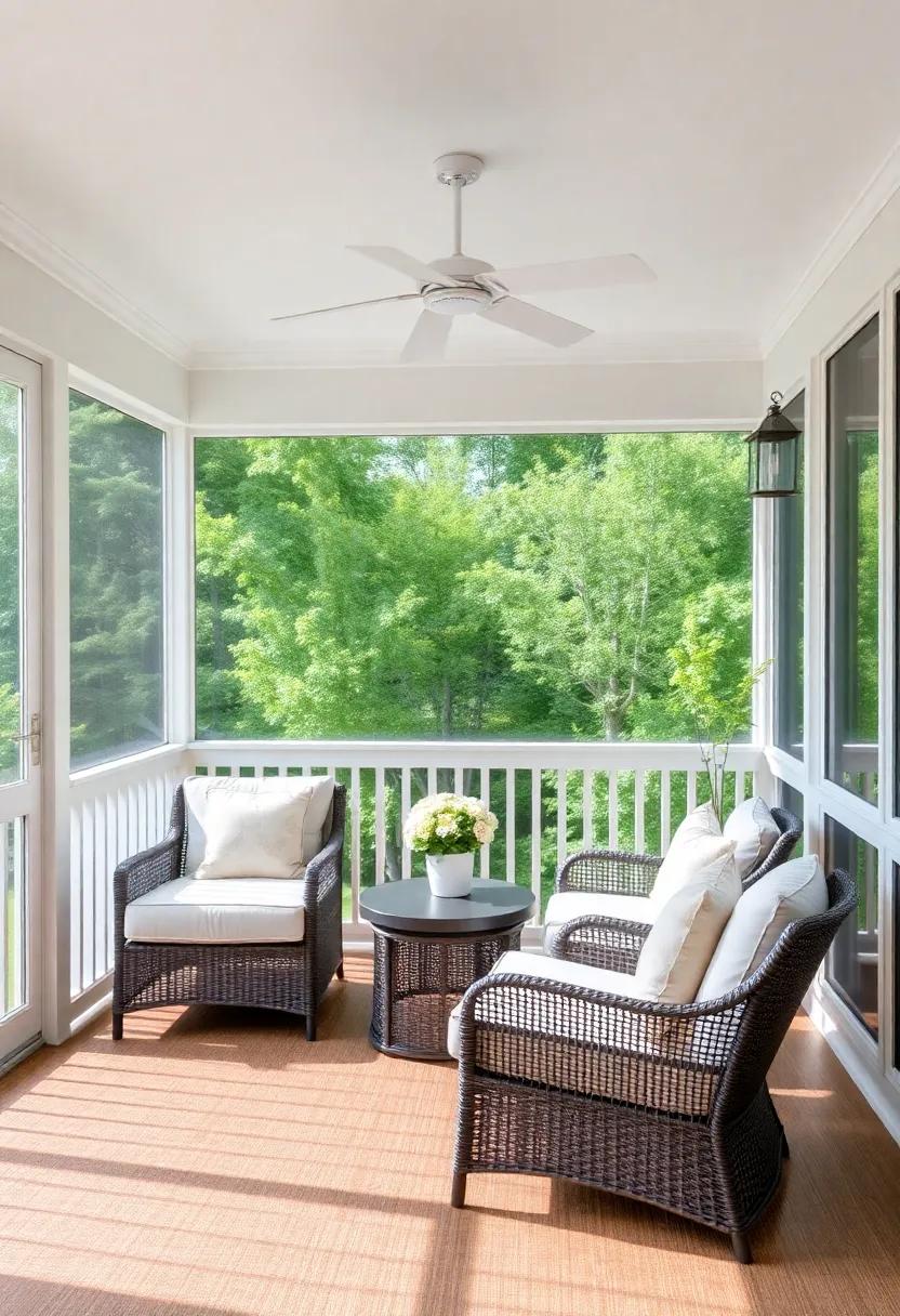 Embracing Comfort with Plush Seating⁤ Options for Your Screened Porch ⁣Experience