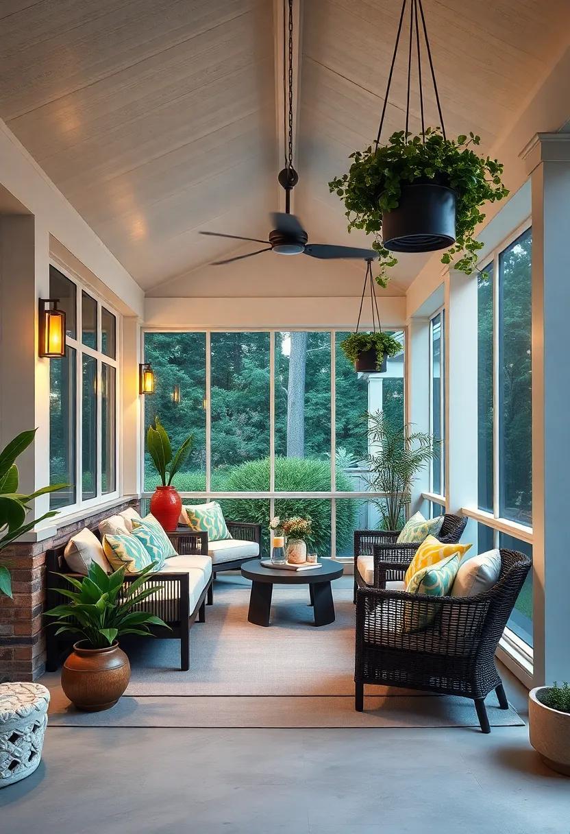Upside-Down Planters: Use hanging planters with built-in lights ‍to creatively blend flora with ambiance, making your porch feel like a⁣ garden‍ retreat