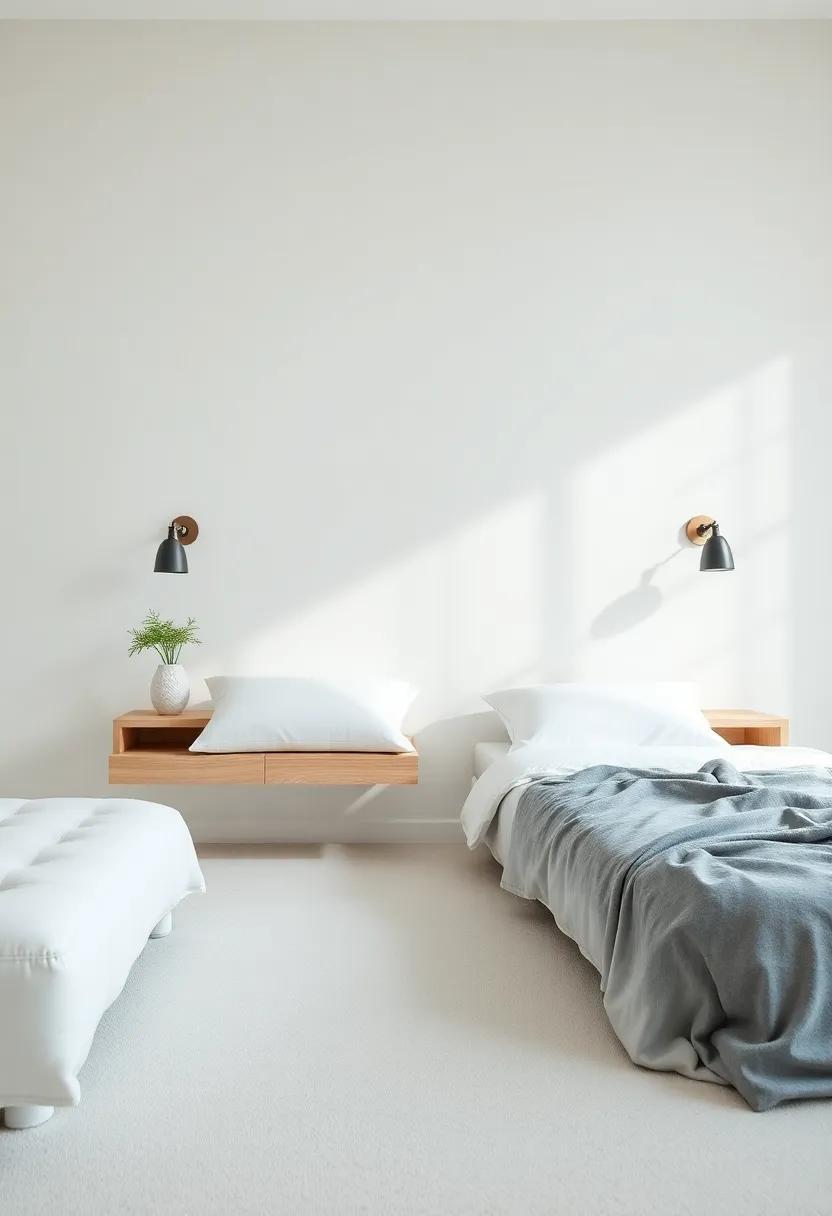 Styling Floating ⁣Nightstands ⁣for a ‍Chic and inviting Bedroom Vibe