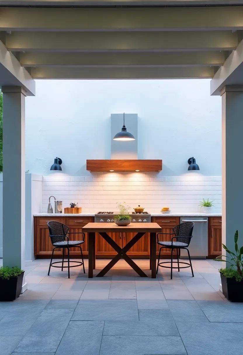 Ample Lighting: Install outdoor lighting to illuminate your kitchen ⁤space for‌ evening cooking and entertaining, creating a warm and⁢ inviting ambiance