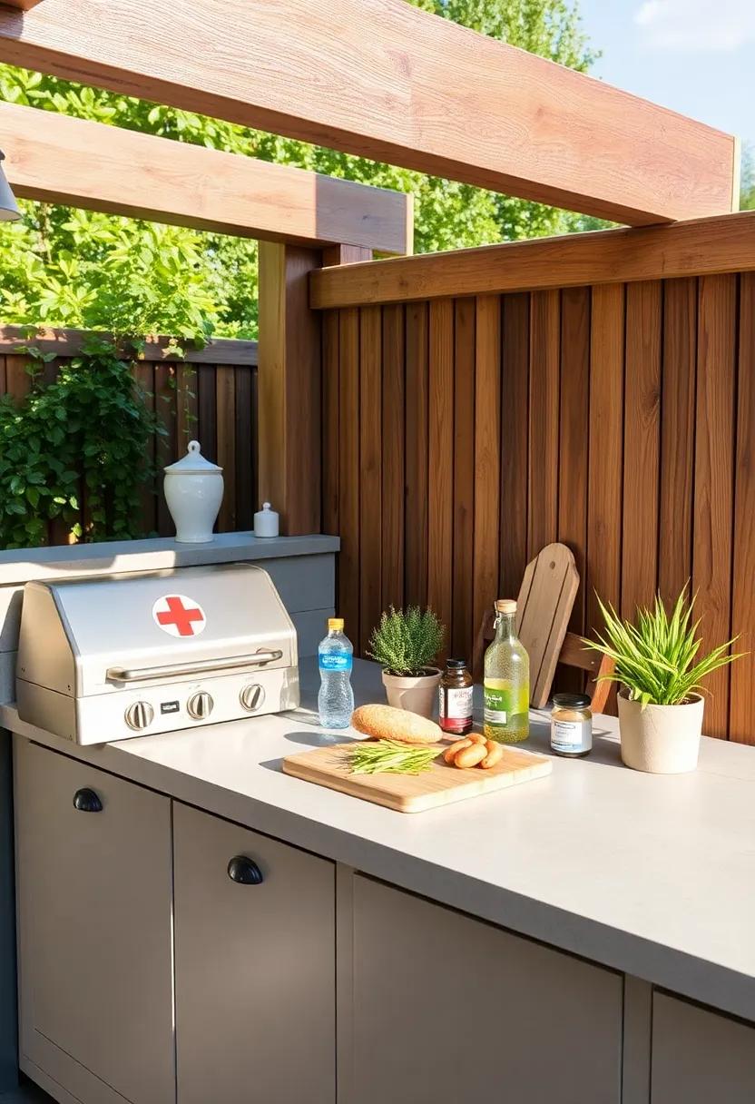 First Aid Kit: Be prepared for any mishaps ​with a​ well-stocked first aid kit, keeping‍ your outdoor kitchen safe for all