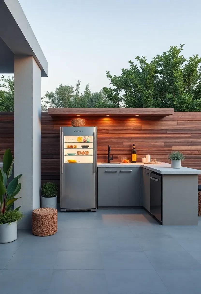 Refrigerator: Keep your ingredients chilled and drinks refreshing with‌ an outdoor refrigerator, minimizing trips back indoors