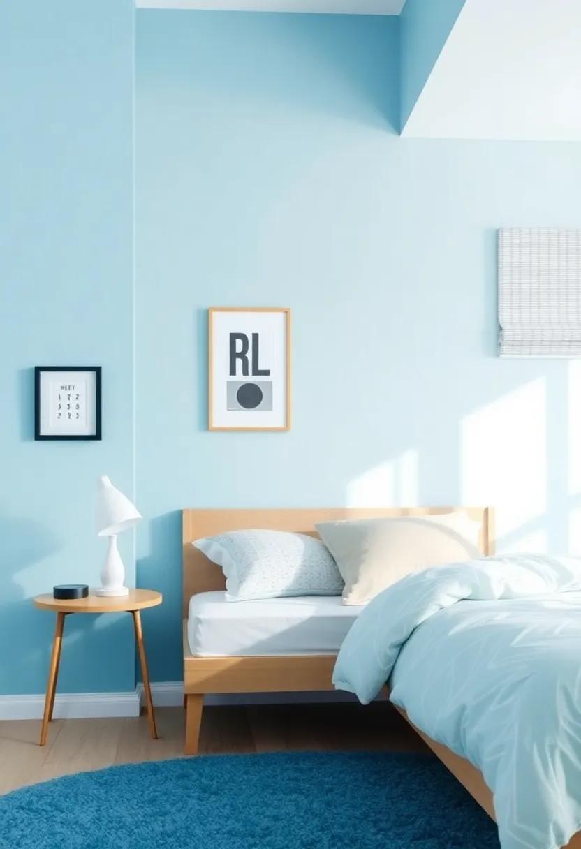 Start with a Fresh Canvas: Paint ⁢the walls a soothing‍ sky ​blue to create‍ a calm and bright ⁢atmosphere,setting the perfect tone for⁣ relaxation⁣ and ⁢creativity