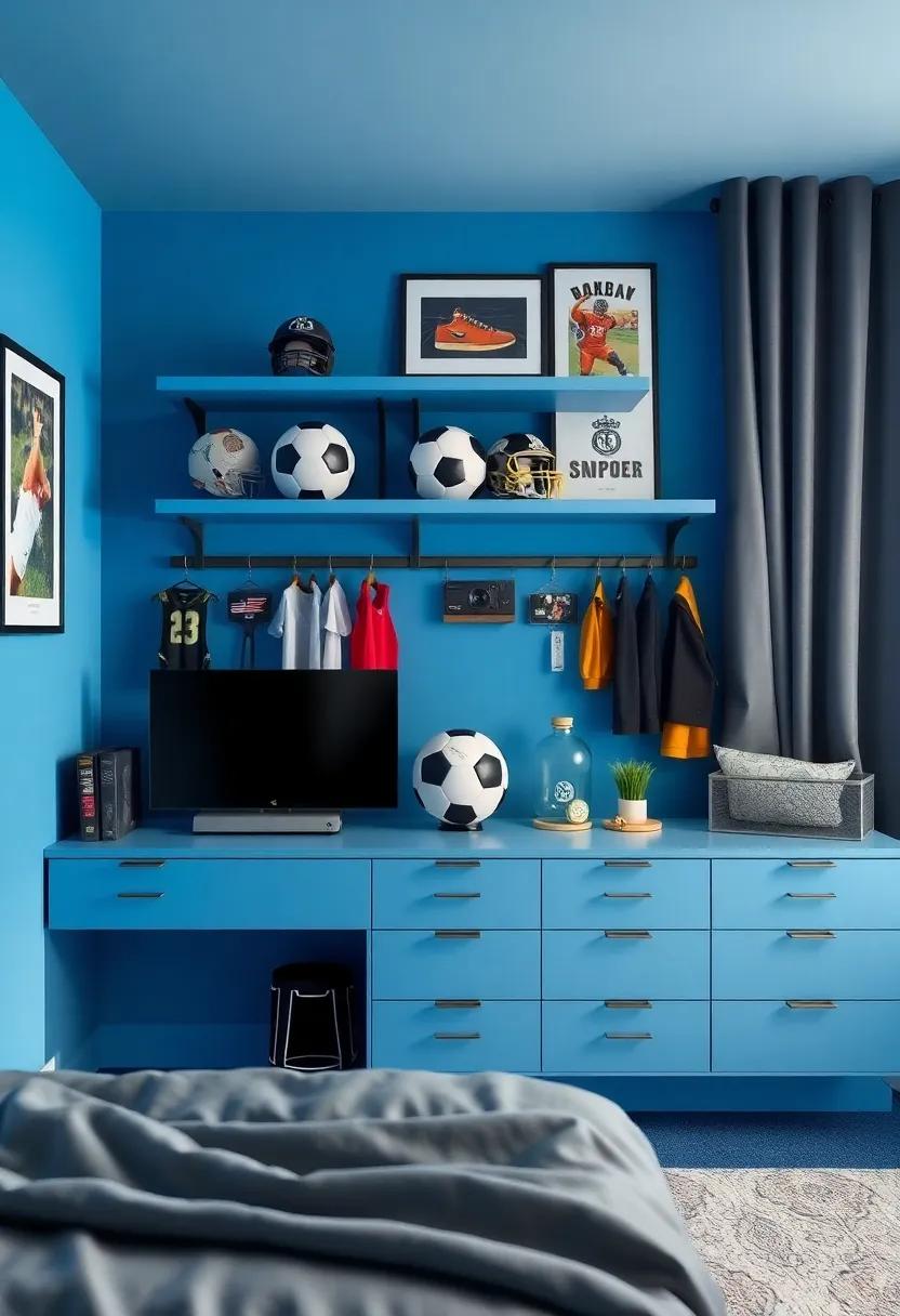 Sports Memorabilia:⁣ Create a designated area for⁤ displaying sports gear or ​memorabilia to highlight ​the teen's hobbies and passions